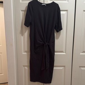 Zara Tie Front T Shirt Dress